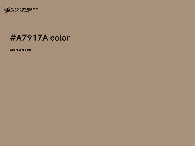 #A7917A color image