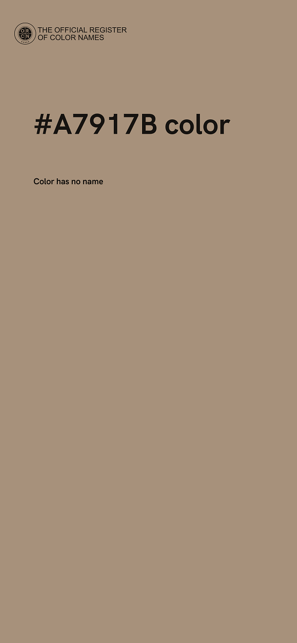 #A7917B color image
