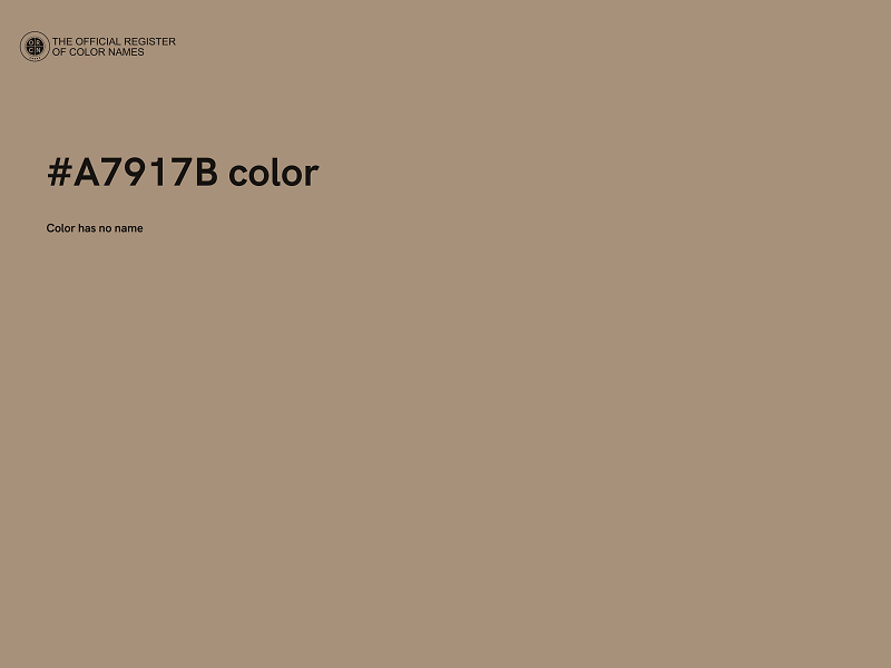 #A7917B color image