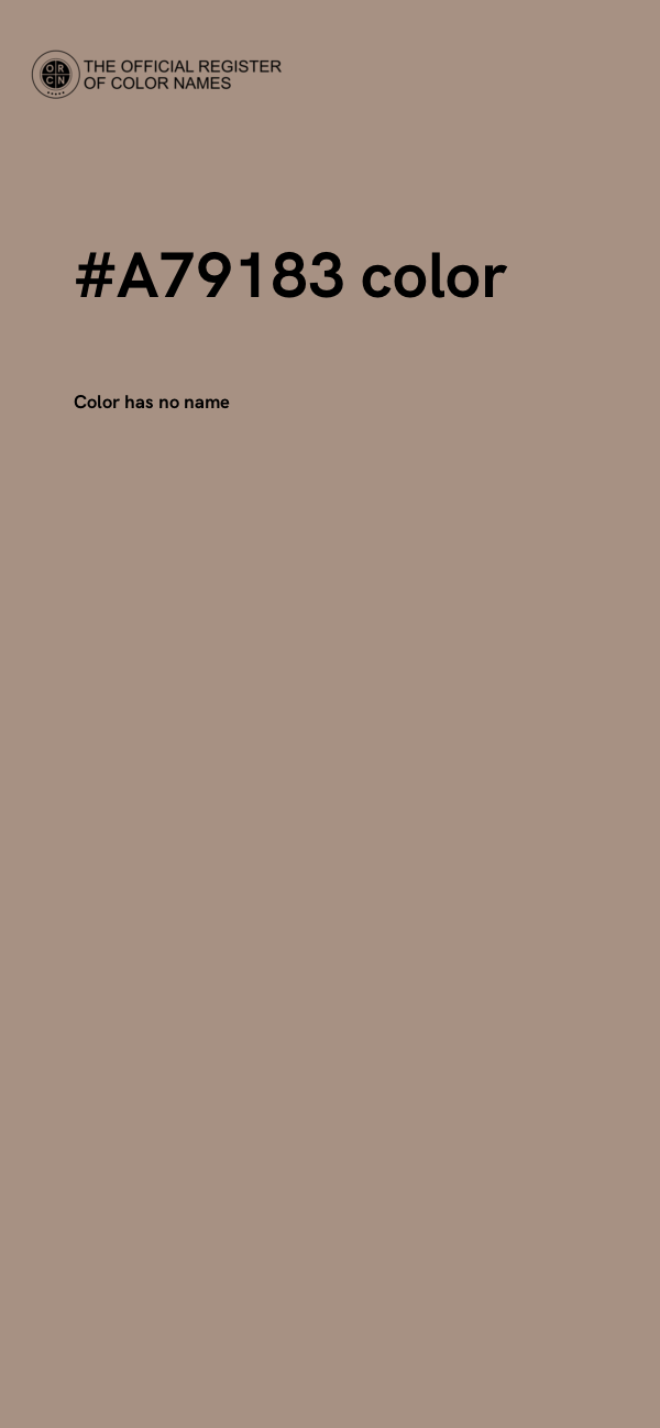 #A79183 color image