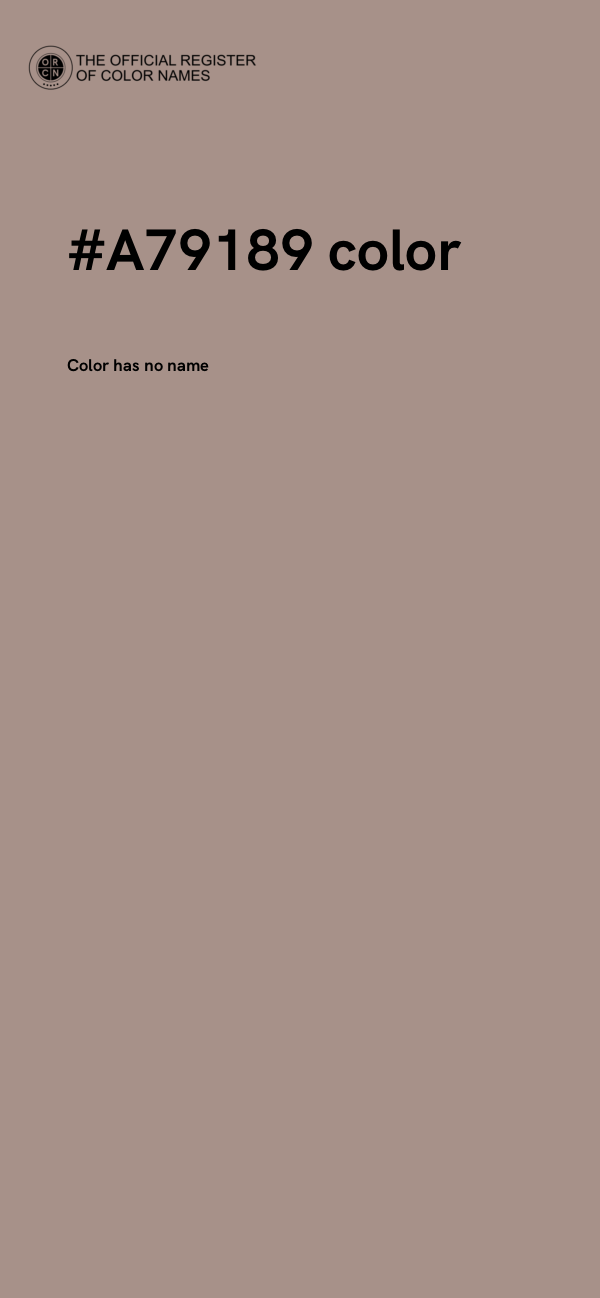 #A79189 color image