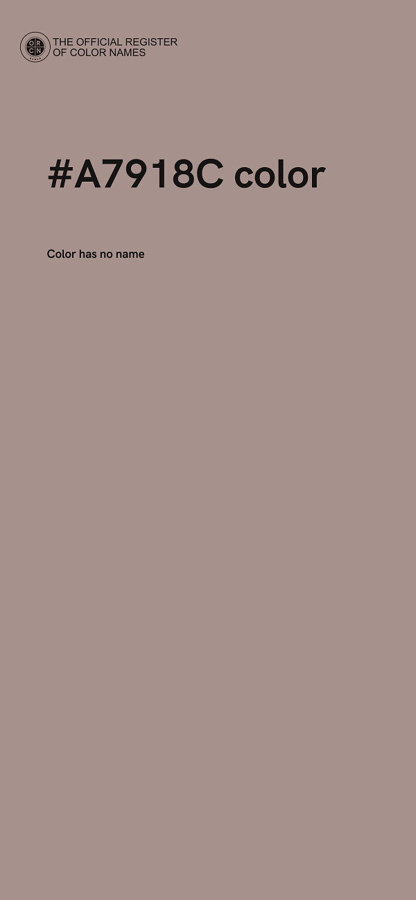 #A7918C color image