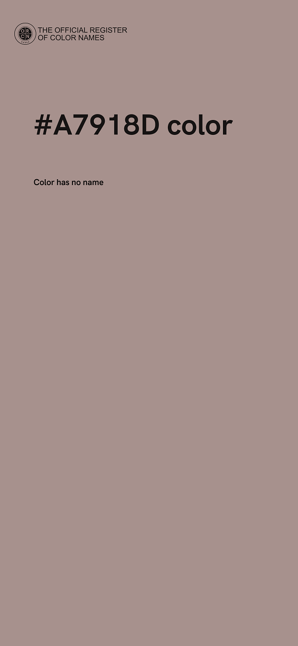 #A7918D color image
