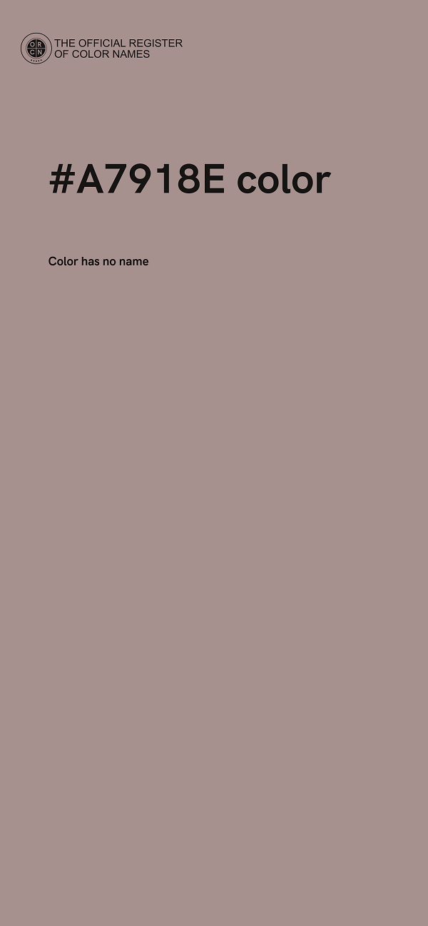 #A7918E color image