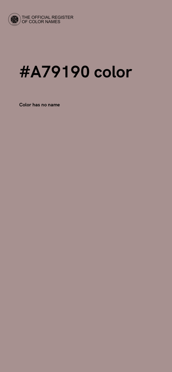#A79190 color image