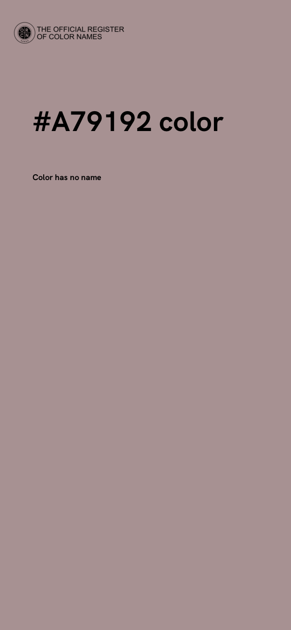#A79192 color image