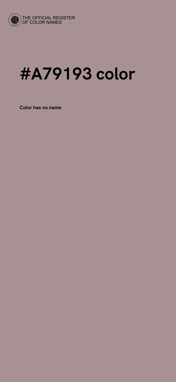 #A79193 color image
