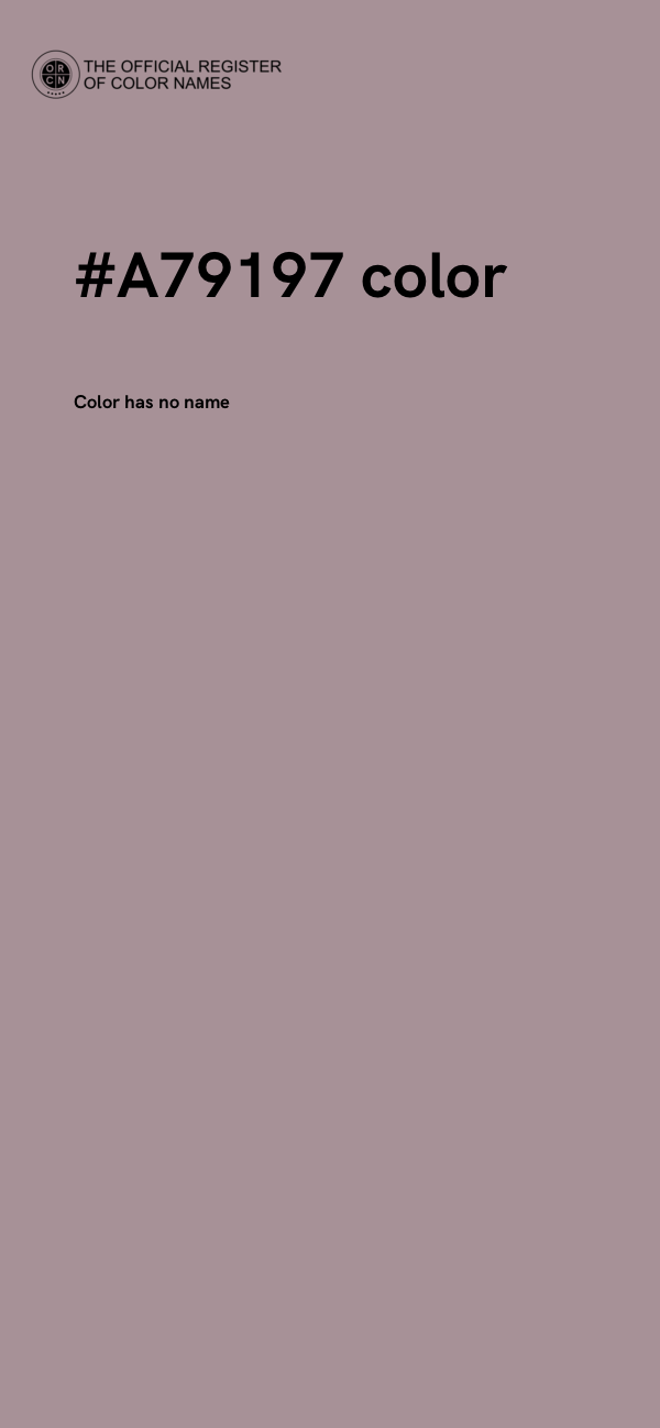 #A79197 color image