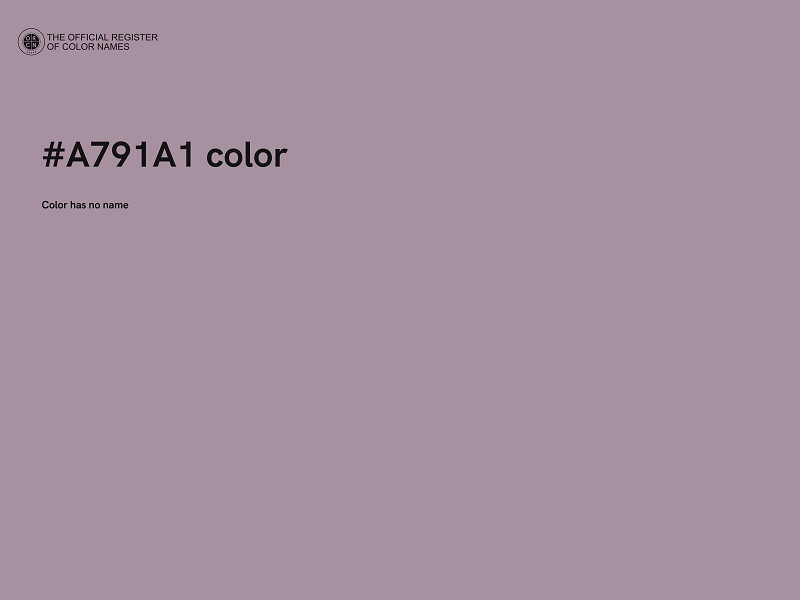 #A791A1 color image