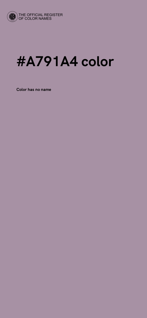 #A791A4 color image
