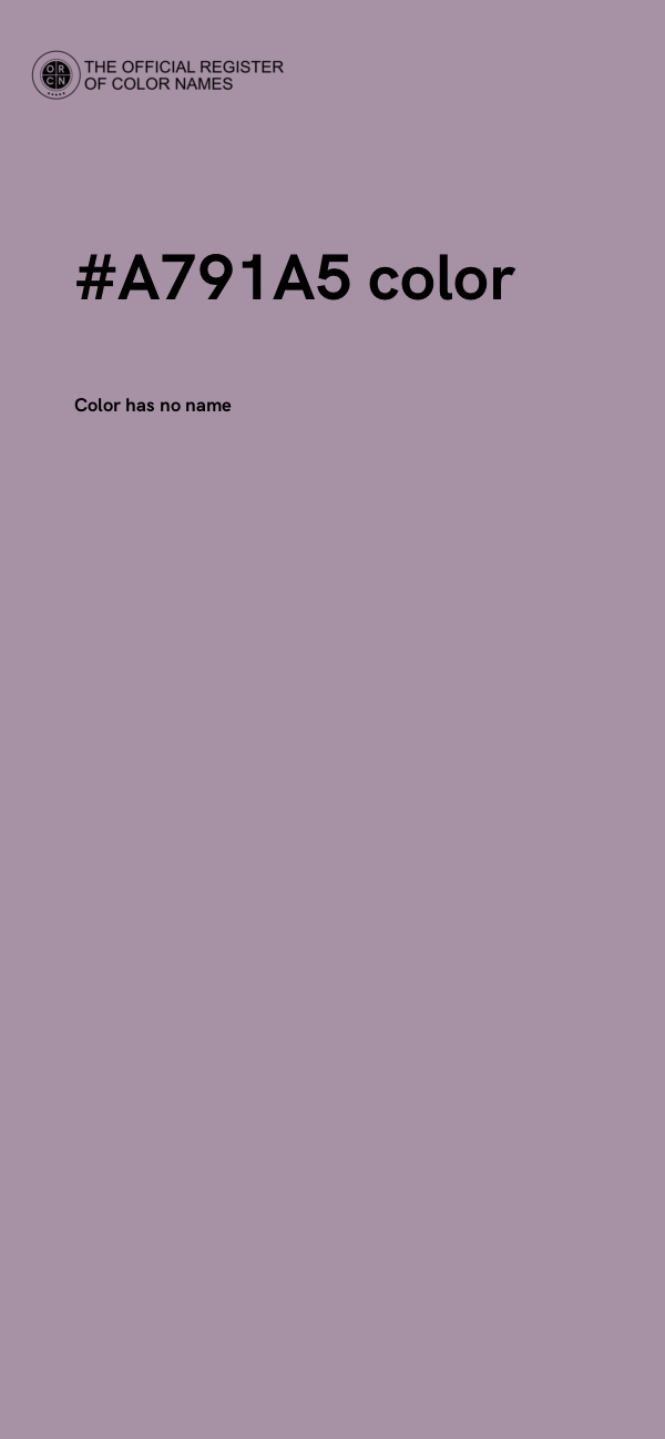 #A791A5 color image