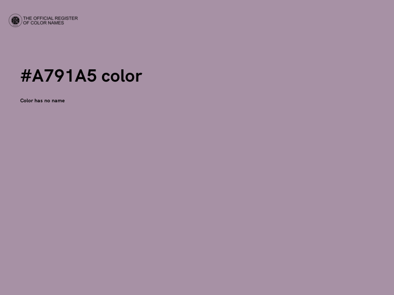 #A791A5 color image