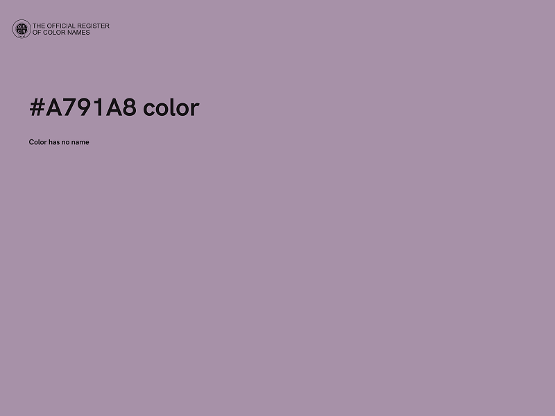 #A791A8 color image