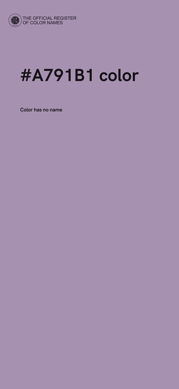 #A791B1 color image