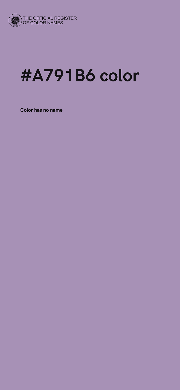 #A791B6 color image