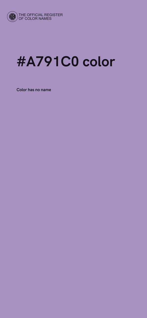 #A791C0 color image