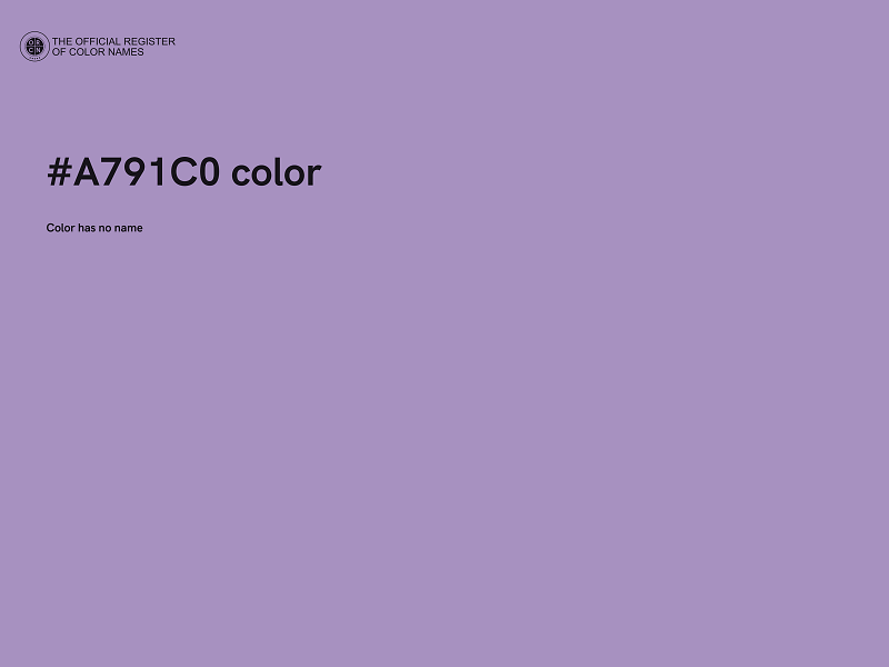 #A791C0 color image