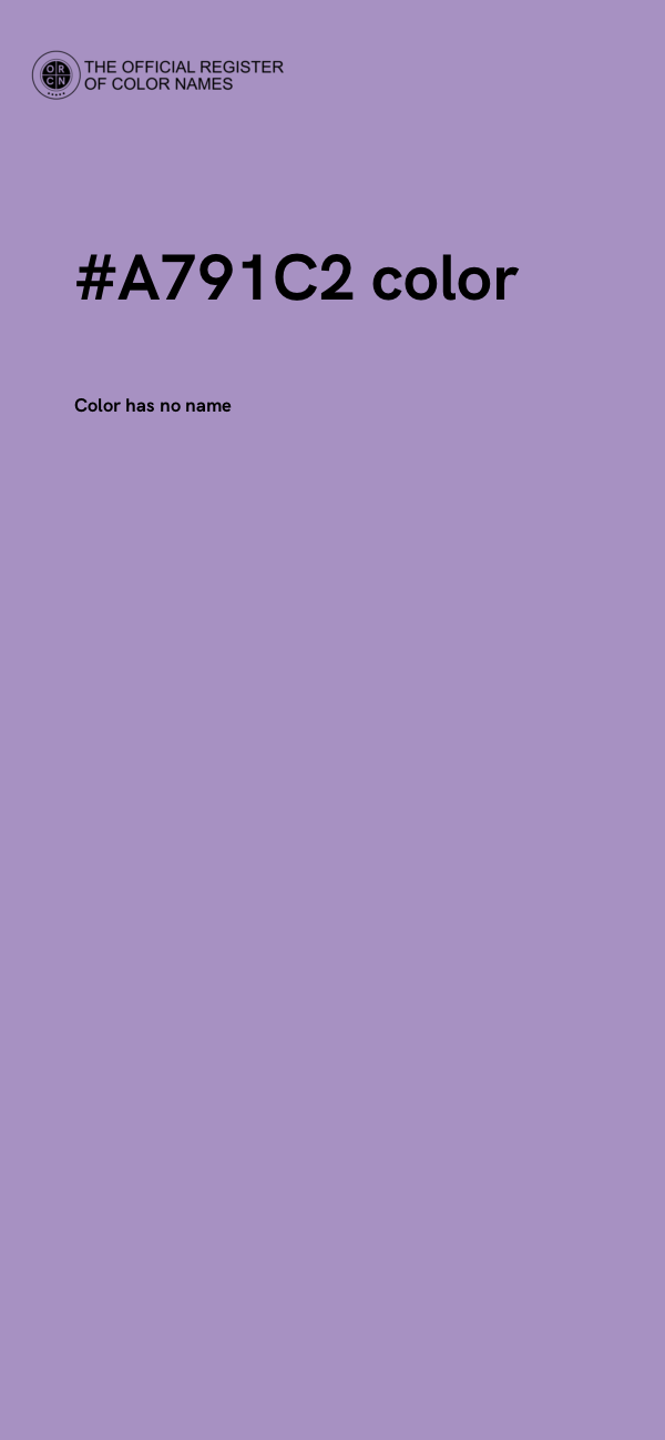 #A791C2 color image