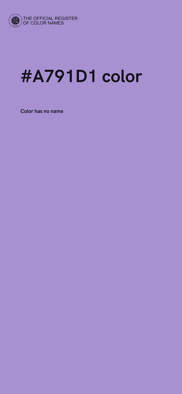 #A791D1 color image