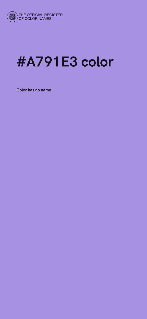 #A791E3 color image