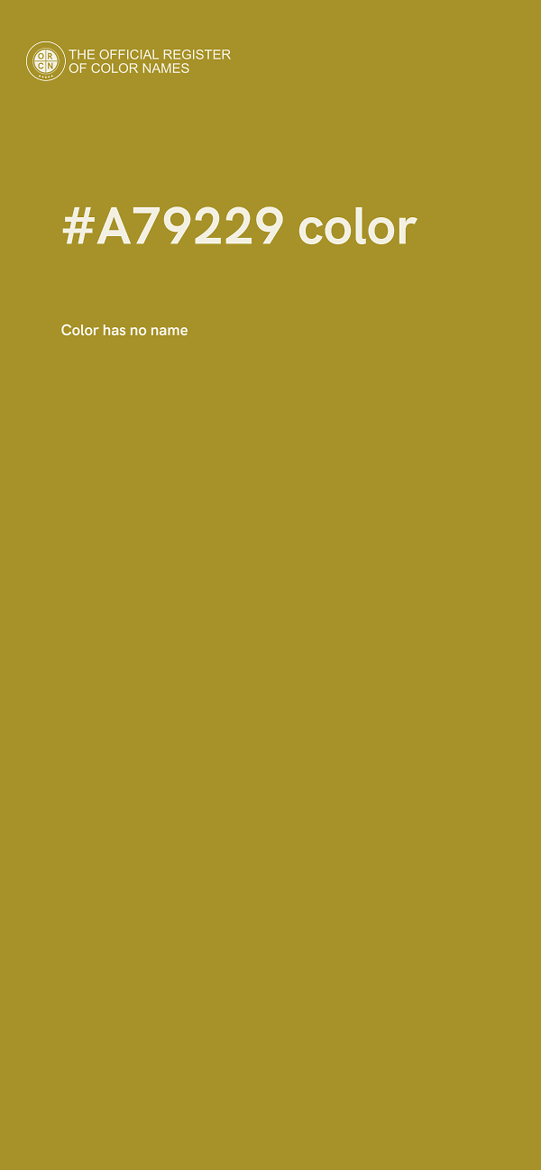 #A79229 color image