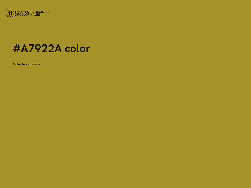 #A7922A color image