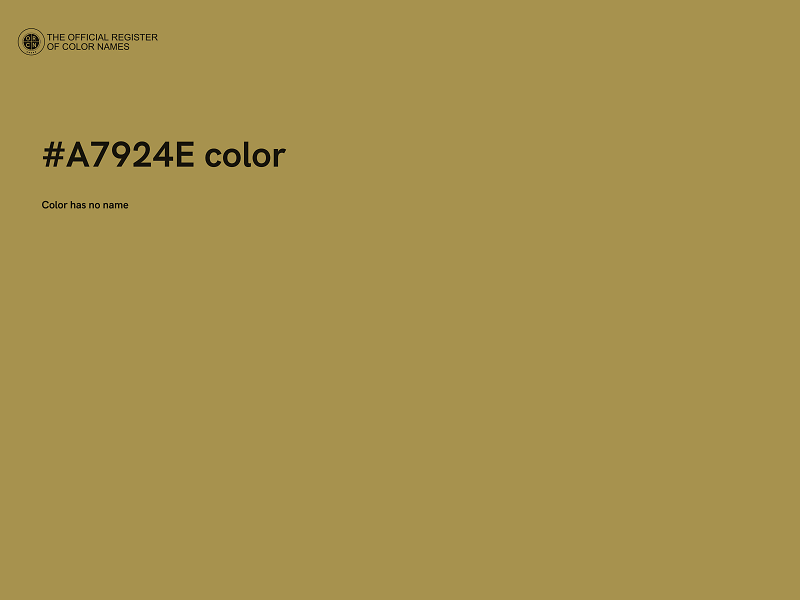 #A7924E color image