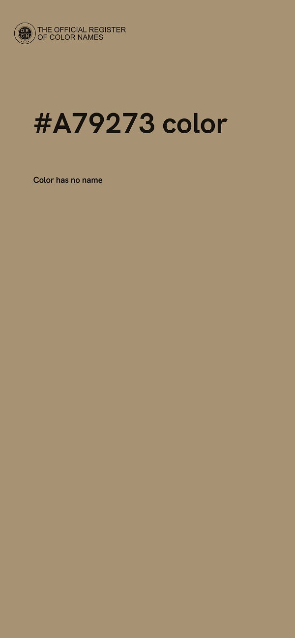 #A79273 color image