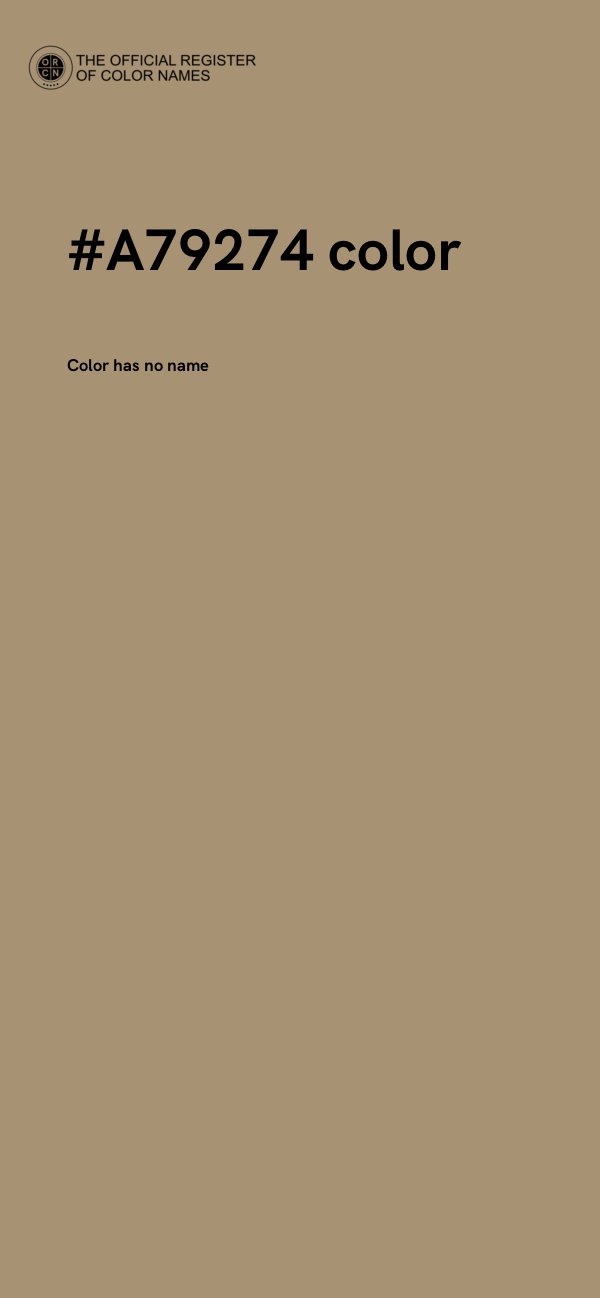 #A79274 color image
