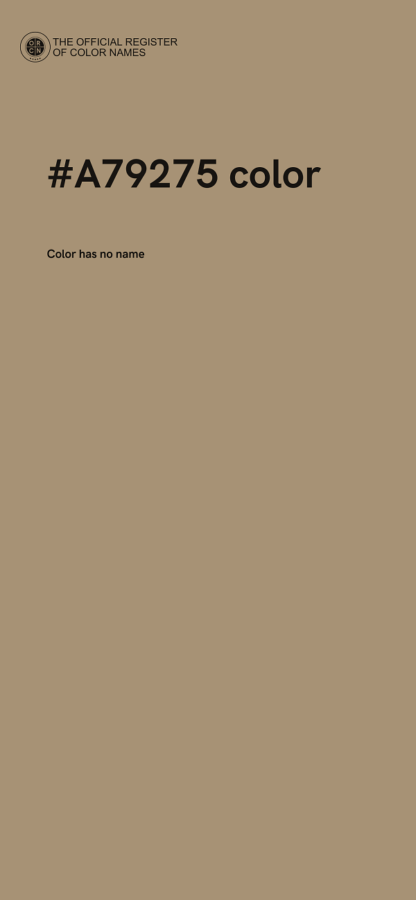 #A79275 color image