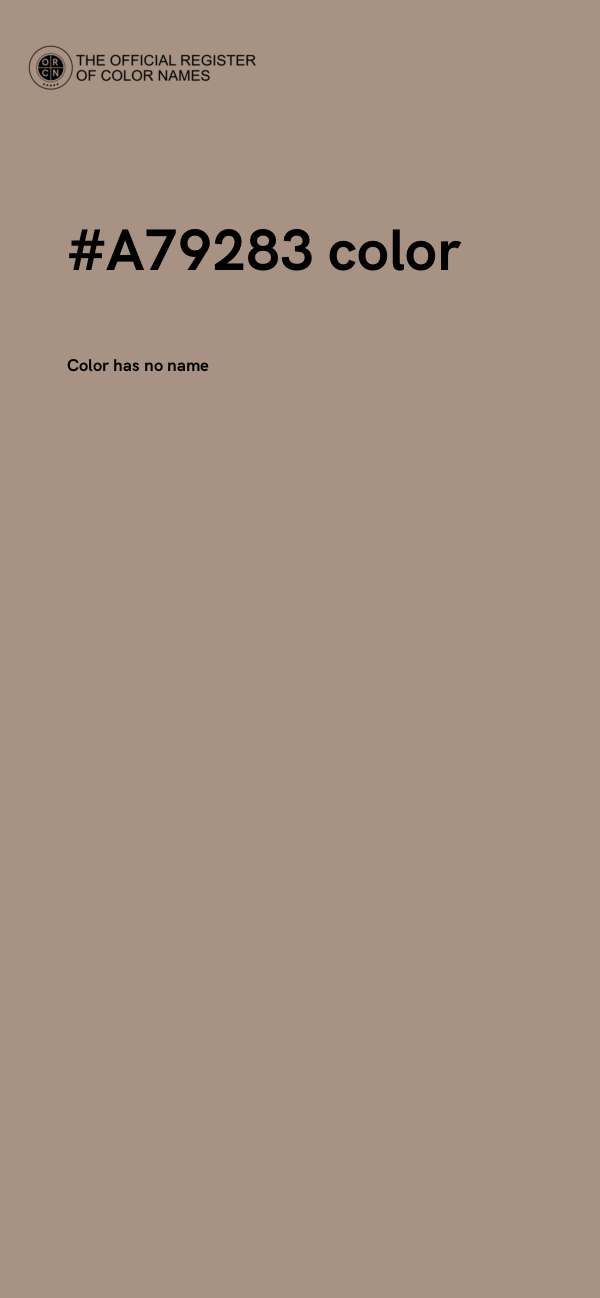 #A79283 color image