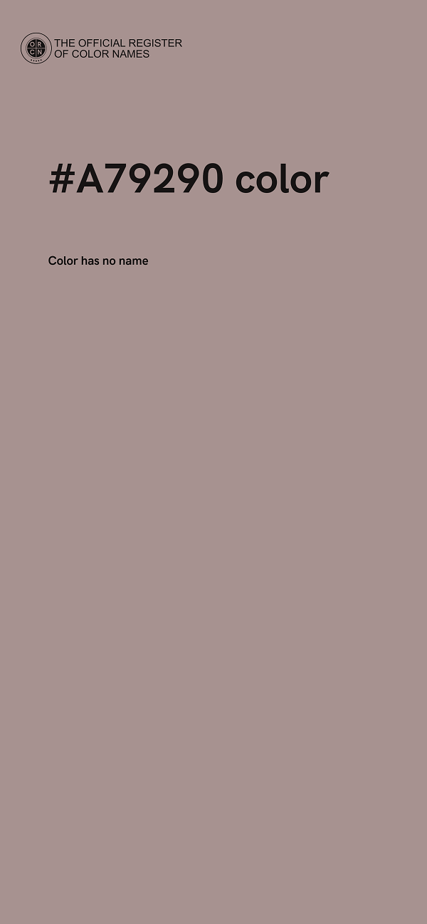#A79290 color image
