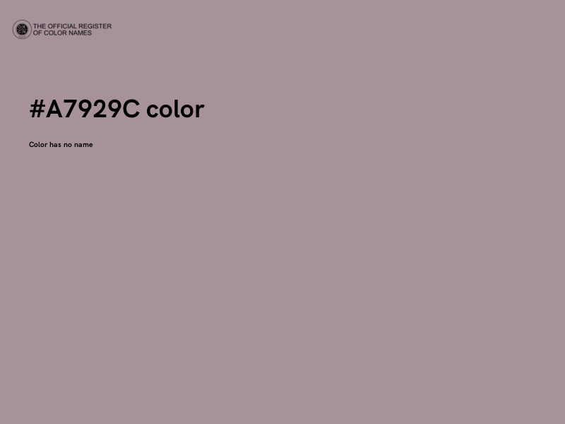 #A7929C color image