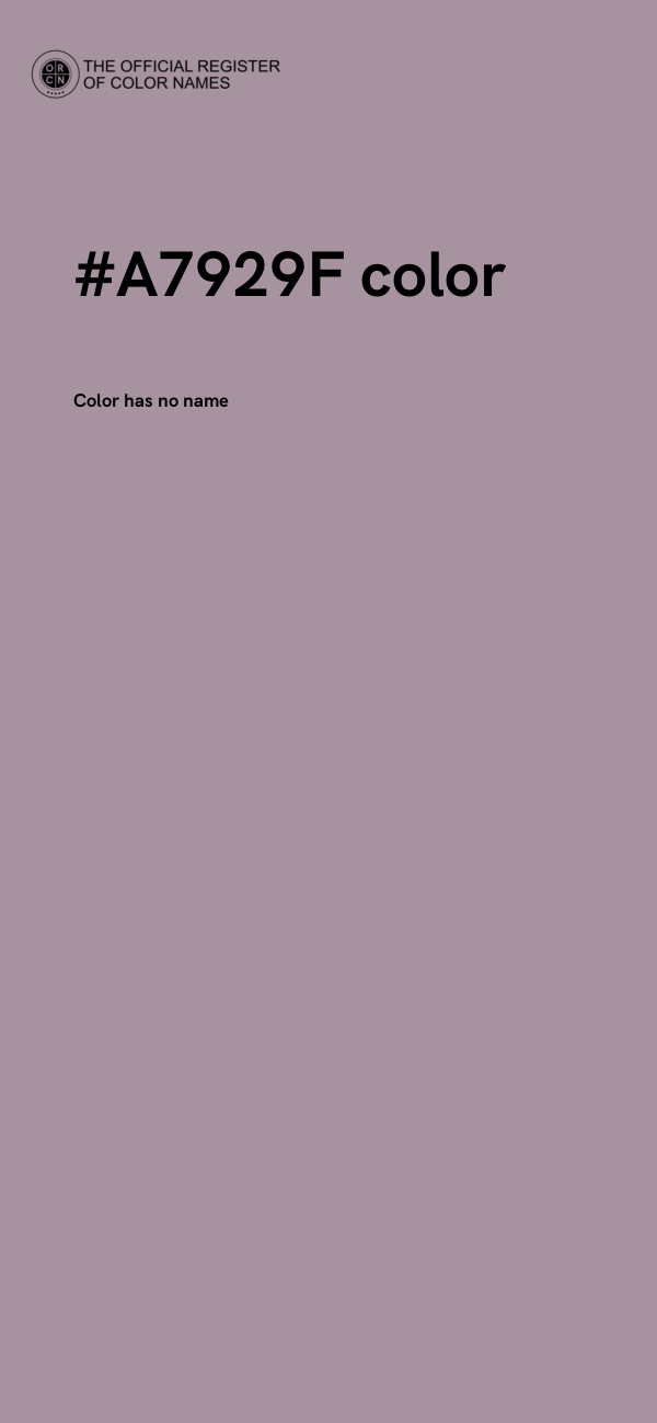 #A7929F color image