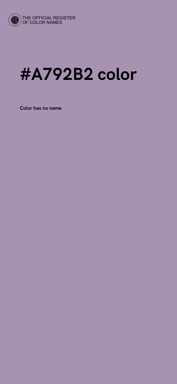 #A792B2 color image
