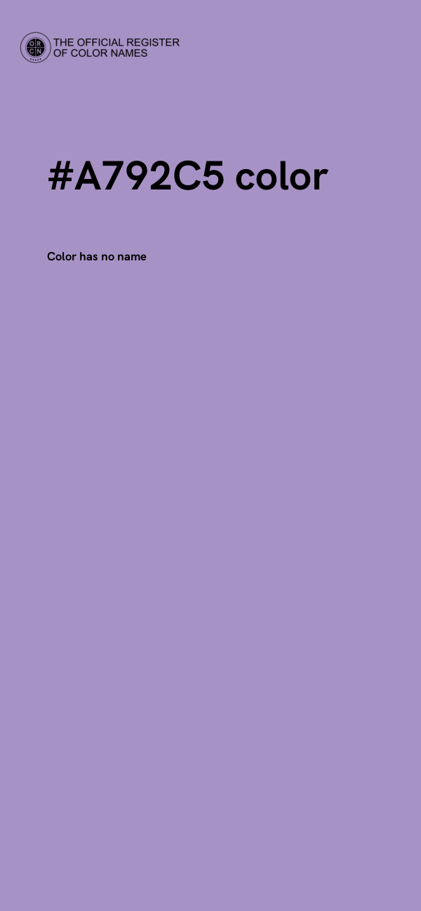 #A792C5 color image