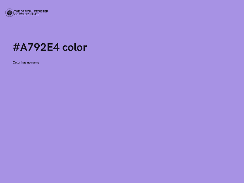 #A792E4 color image