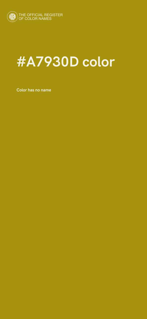 #A7930D color image
