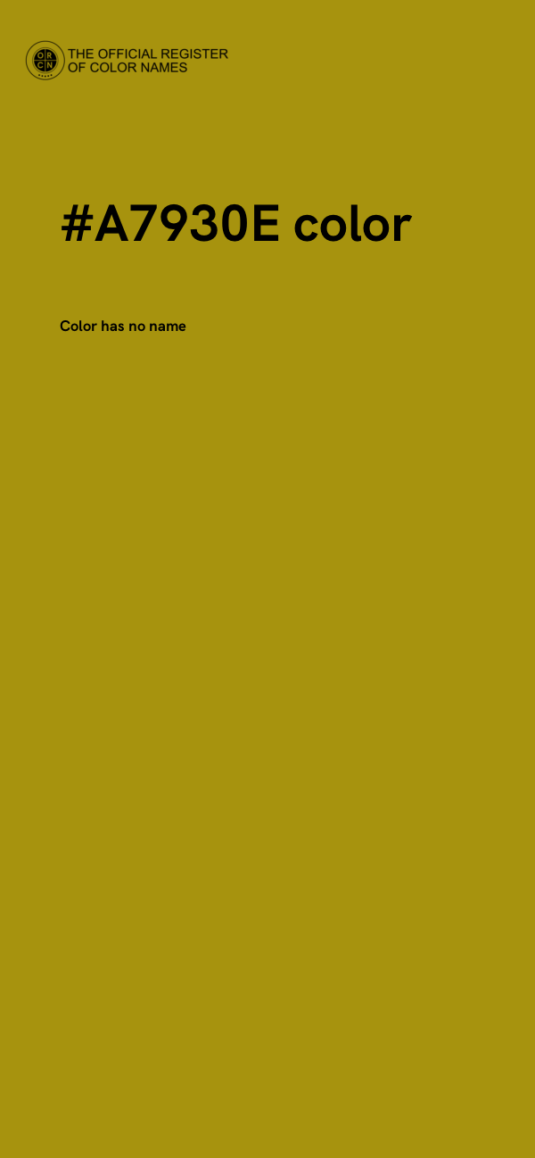 #A7930E color image