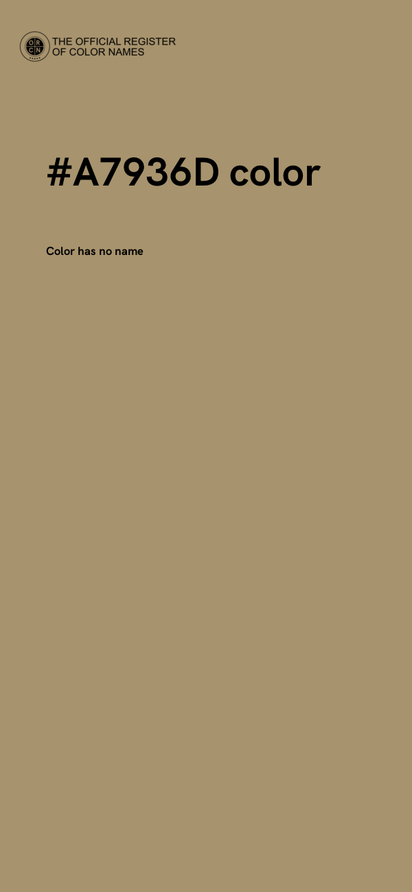 #A7936D color image