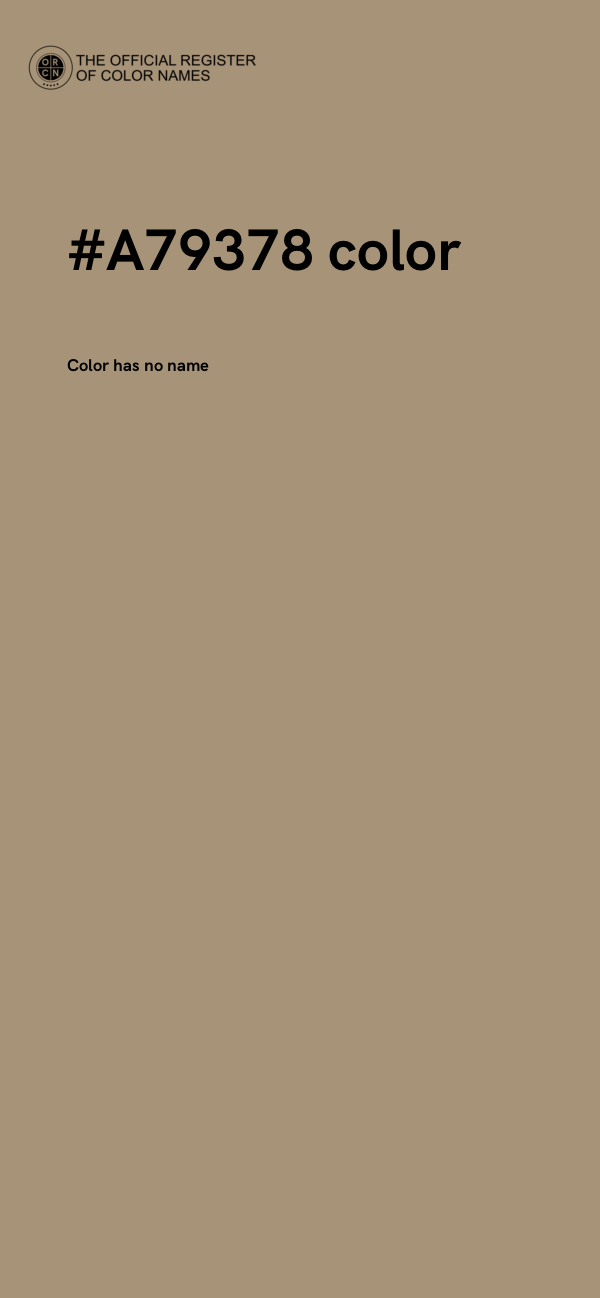 #A79378 color image