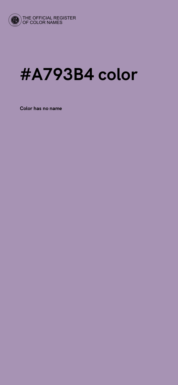 #A793B4 color image