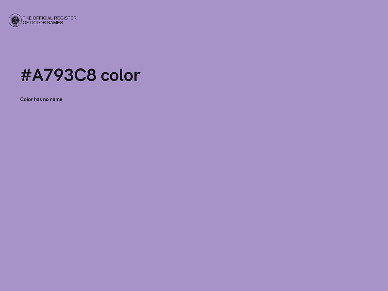 #A793C8 color image