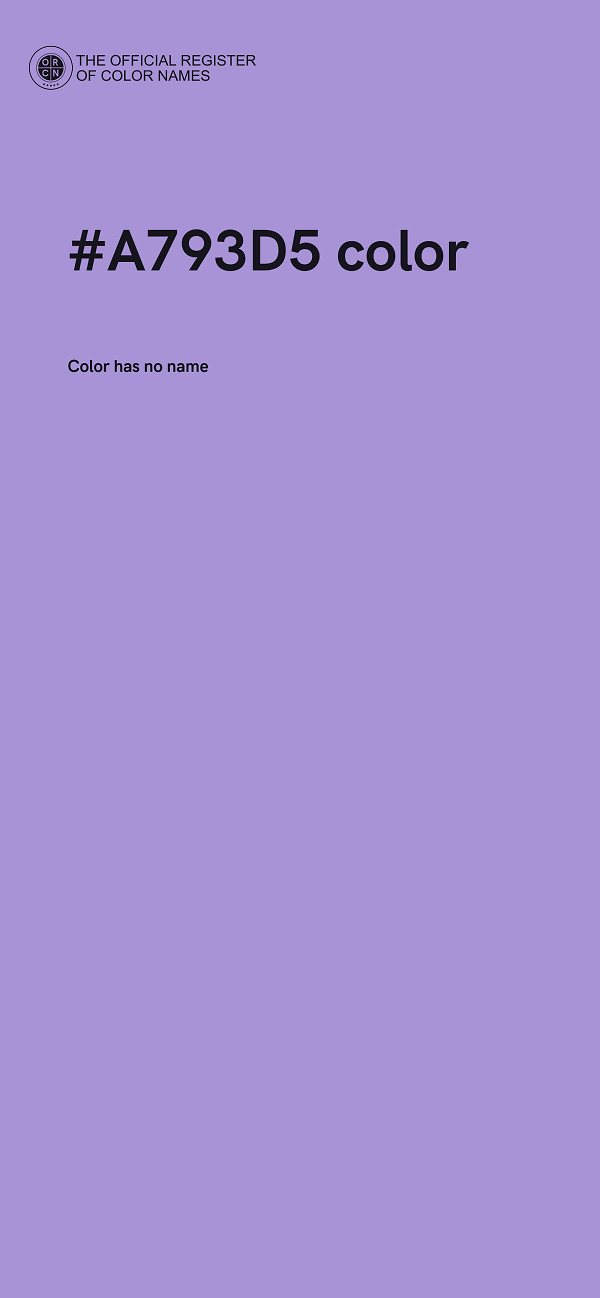 #A793D5 color image