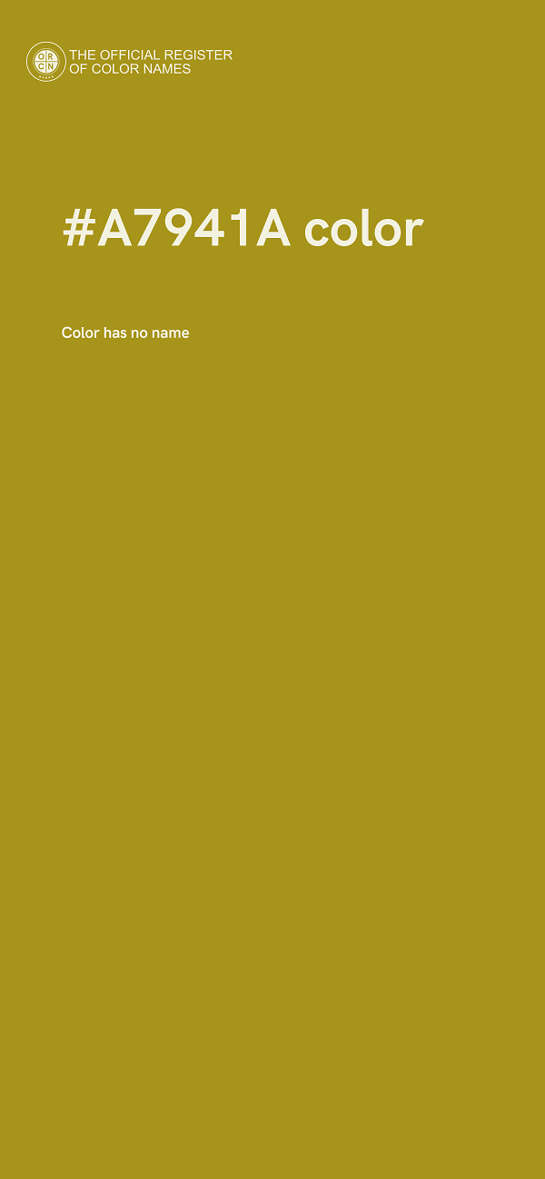 #A7941A color image