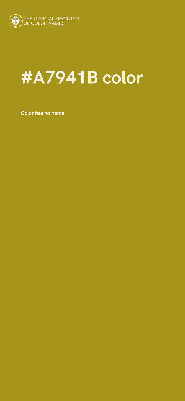 #A7941B color image