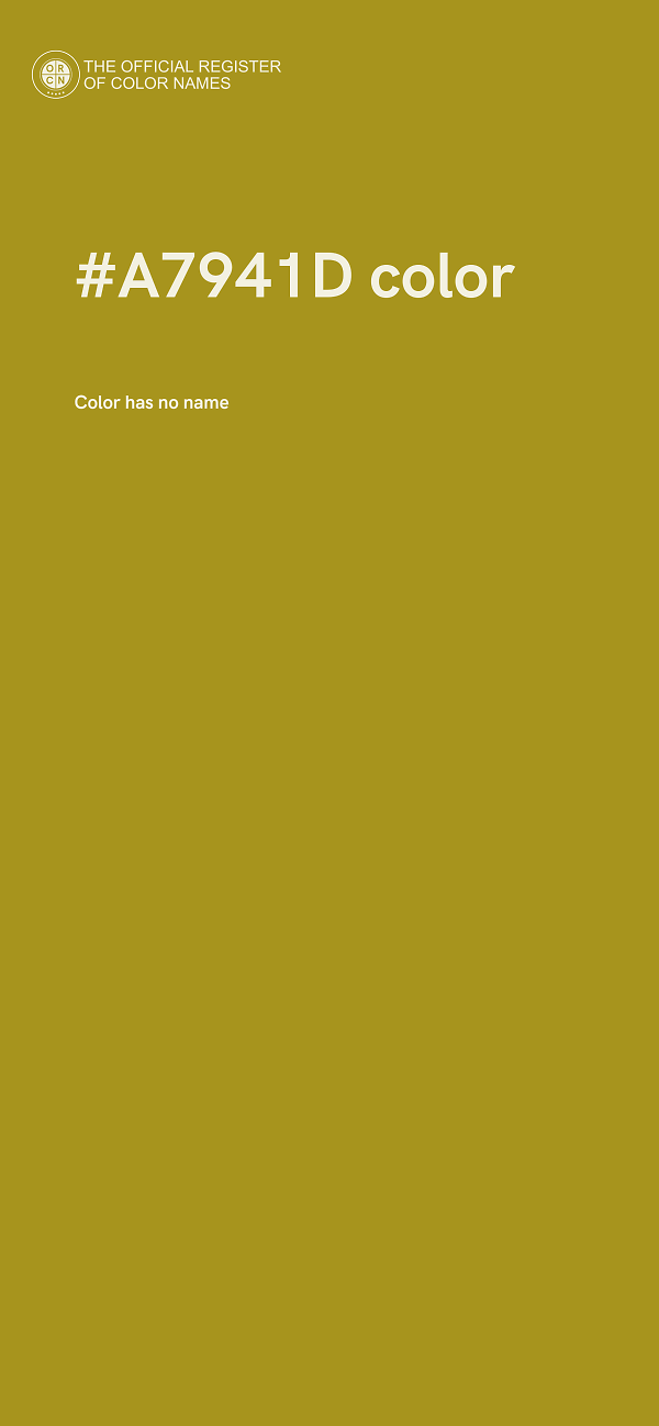 #A7941D color image