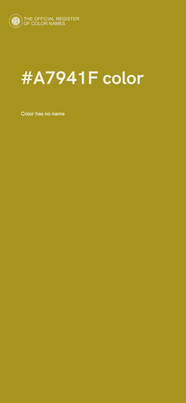 #A7941F color image
