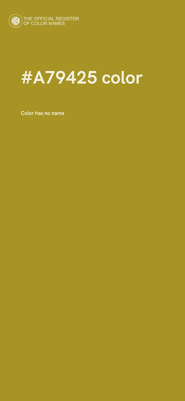 #A79425 color image