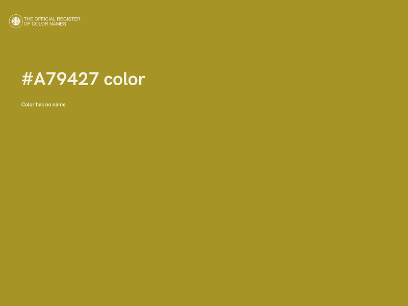 #A79427 color image